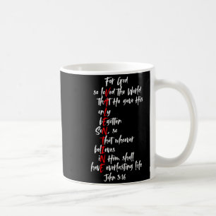 Christian Valentine Bible Verse Jesus John 3_16 Fa Coffee Mug