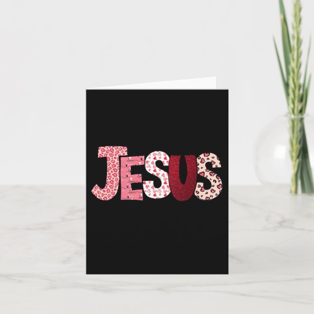 Christian Valentine Day Jesus Religious Valentine  Card (Front)