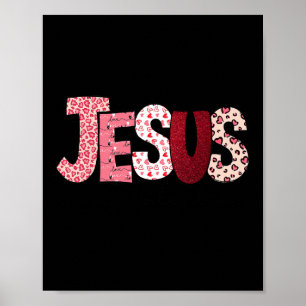 Christian Valentine Day Jesus Religious Valentine  Poster