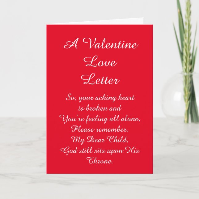 Christian Valentine Love Letter Holiday Card (Front)