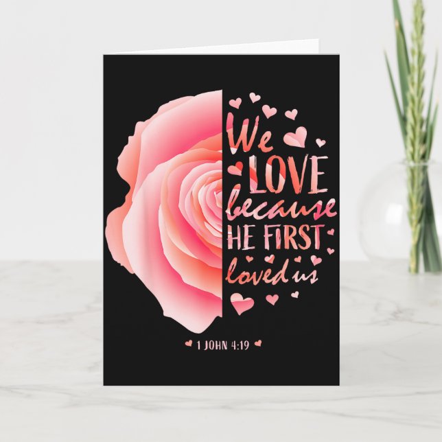 Christian Valentine Shirt Gifts Kids Womens Valent Card (Front)