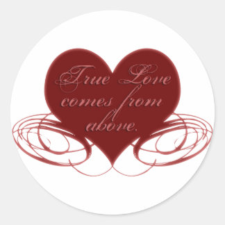Christian Valentine's Day Cards, Tees & Gifts Classic Round Sticker