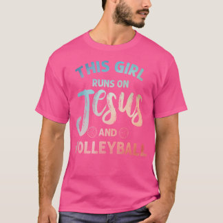 Christian Volleyball Art For Girls Women Volleybal T-Shirt