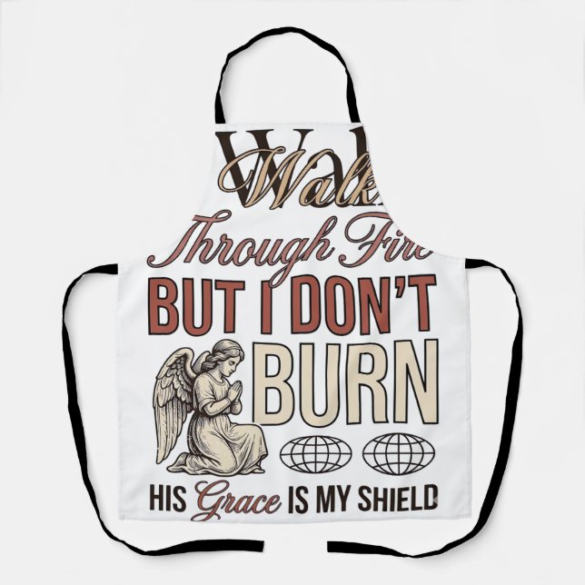 Christian Walk Through Fire Vintage Apron (Front)