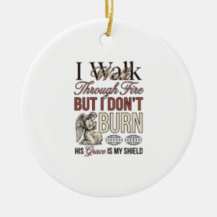 Christian Walk Through Fire Vintage Ceramic Ornament