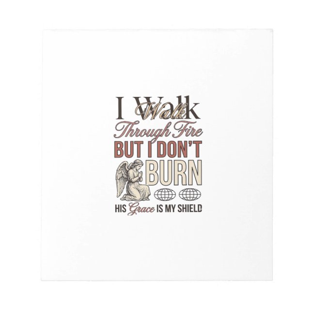 Christian Walk Through Fire Vintage Notepad (Front)