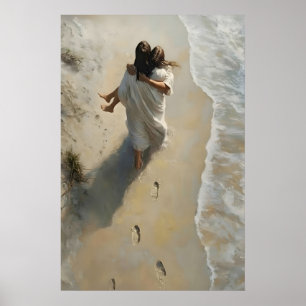 Christian Wall Art Print, Jesus saved the Girl