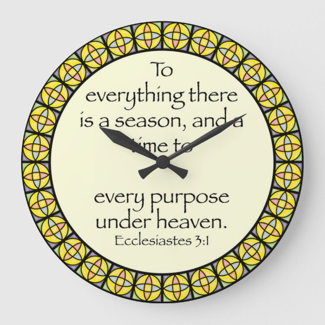 Christian Wall Clock - Ecclesiastes 3:1 (Front)