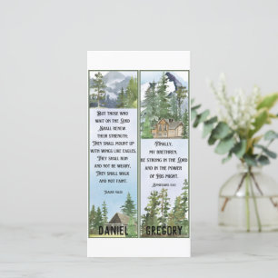 Christian Watercolor Nature Scripture Bookmarks Ca Card