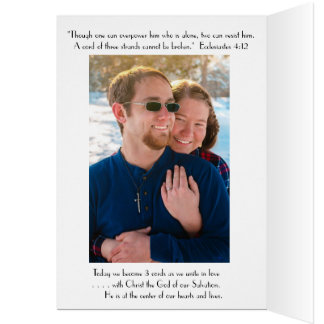 Christian Wedding Announcement Card 