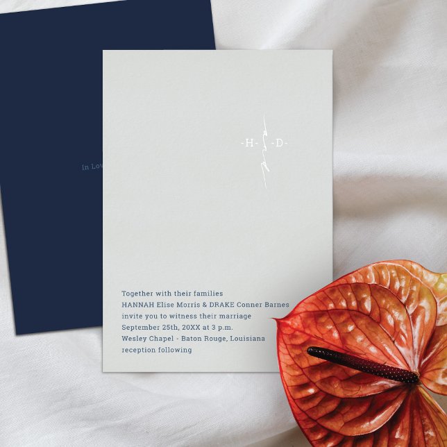 Christian Wedding | Couple's Initials Cross Silver (Creator Uploaded)