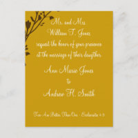 Christian Wedding Invitation Carmel and Blueberry