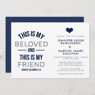 Christian Wedding Invitation - This is My Beloved