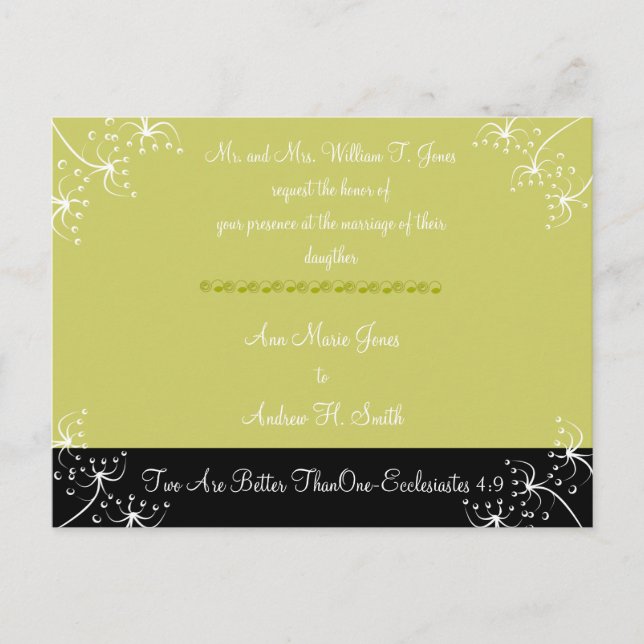 Christian Wedding Invitation Two Are Better Than (Front)