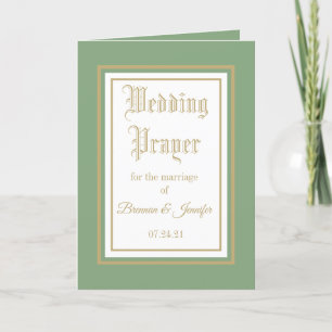 Christian Wedding prayer custom card