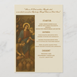 Christian Wedding Reception  Menu