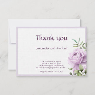 Christian Wedding Thank You Card - Song of Solomon