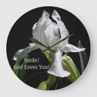 Christian White Iris Smile! God Loves You! 