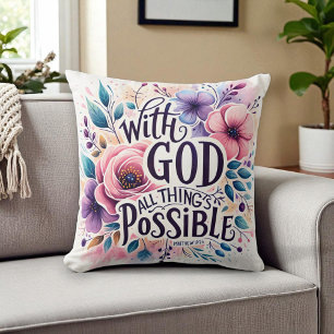Christian - With God All Things are Possible Cushion