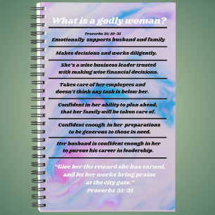 Christian Woman Ideal Infographic Proverbs 31  Planner