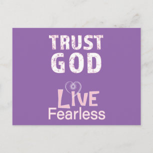 Christian Woman Postcards Inspiration Trust God