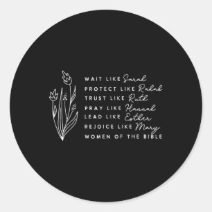 Christian Women Of The Bible Verse Faith Christian Classic Round Sticker