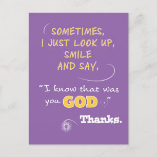 Christian Women Postcards Thanks God Smile