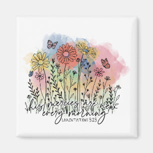 Christian Women's Watercolor Floral Magnet