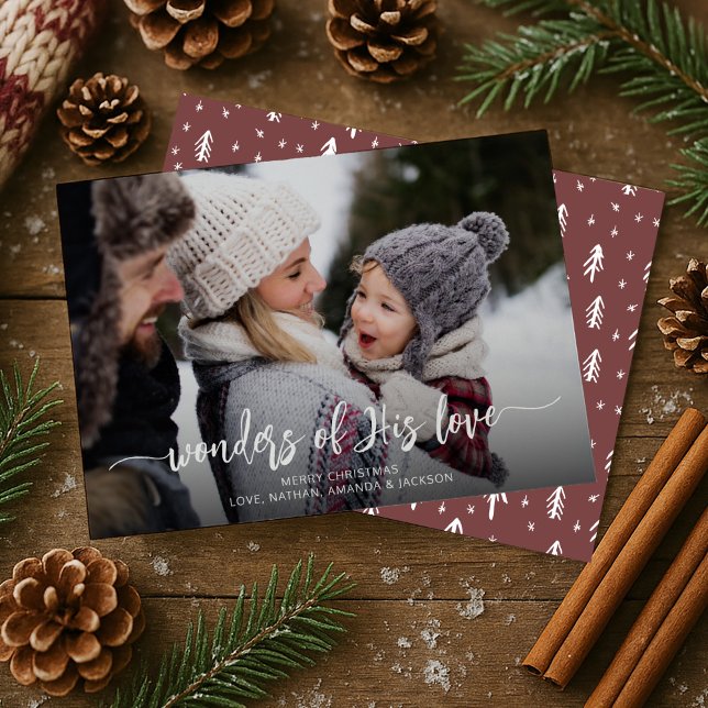 Christian Wonders of His Love Christmas Holiday Card (Creator Uploaded)