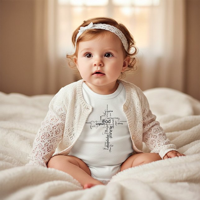 Christian words baby bodysuit (Creator Uploaded)