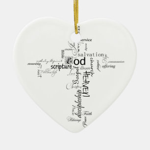 Christian words ceramic ornament