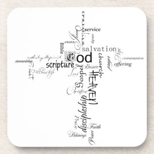 Christian words coaster