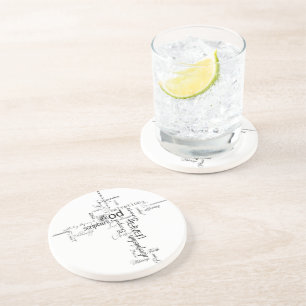 Christian words coaster