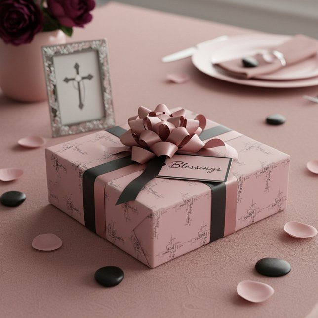 Christian words cross wrapping paper (Creator Uploaded)
