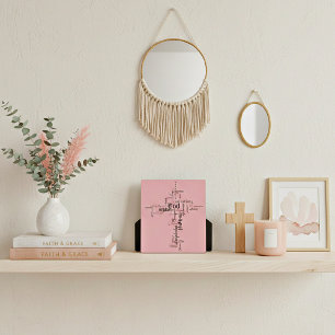 Christian words  plaque