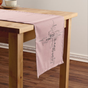 Christian words short table runner