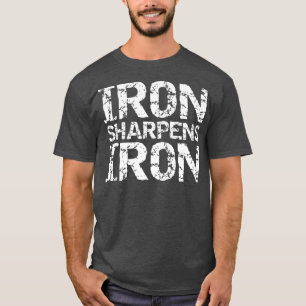 Christian Workout Discipleship Distressed Iron T-Shirt