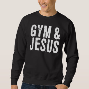 Christian Workout Gym And Jesus Fun Fitness Biceps Sweatshirt
