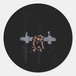 Christian Workout Jesus Christ Saved My Life Gym G Classic Round Sticker