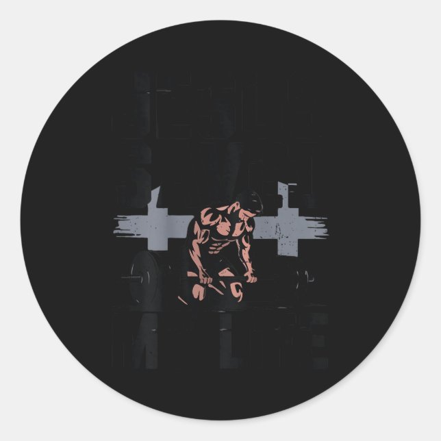 Christian Workout Jesus Christ Saved My Life Gym G Classic Round Sticker (Front)