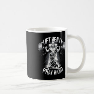 Christian Workout Lift Heavy Pray Hard Gym Bodybui Coffee Mug