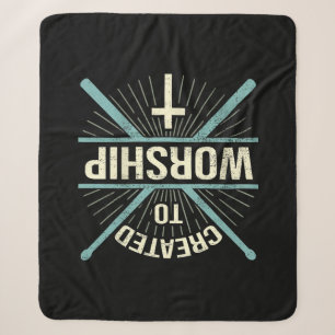 Christian Worship Band Created To Worship Drummer Sherpa Blanket