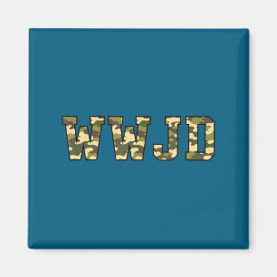 Christian Wwjd Camo Military Hunting Faith Magnet