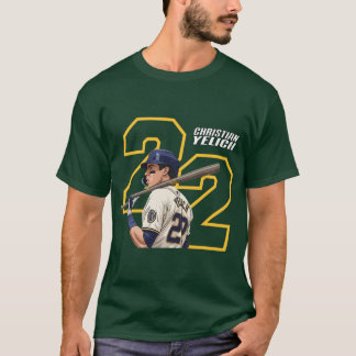 Christian Yelich 22 For Dark Colors funny T-Shirt