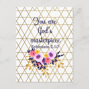 Christian You Are God's Masterpiece Scripture Postcard
