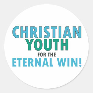 Christian Youth for the Eternal Win Classic Round Sticker