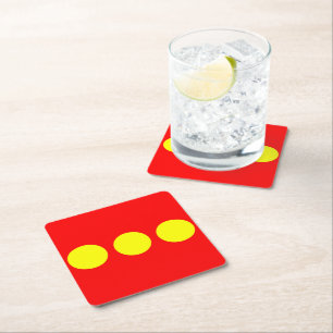 Christiania Flag Square Paper Coaster