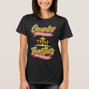 Christianity Couple Catholic Religion Bible Jesus T-Shirt