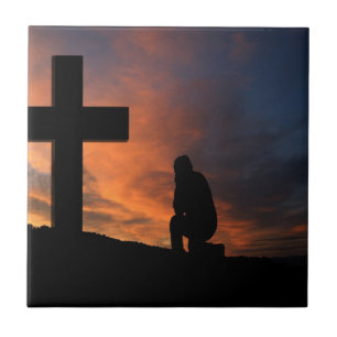 Christianity Faith Cross Jesus Peace Love Destiny Ceramic Tile