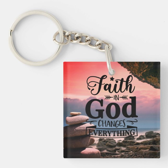 Christianity Faith in God  Key Ring (Front)